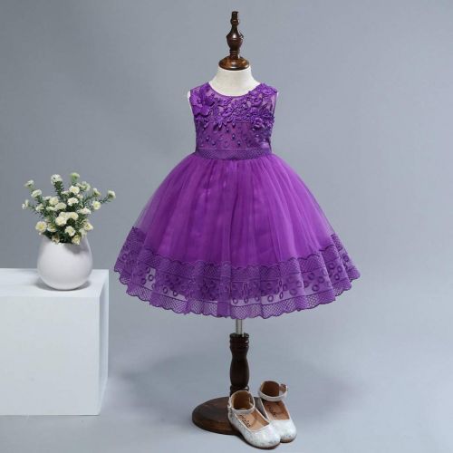  GUTTEAR Children Kid Bow Lace Princess Floral Tutu Formal Princess Dress Clothes