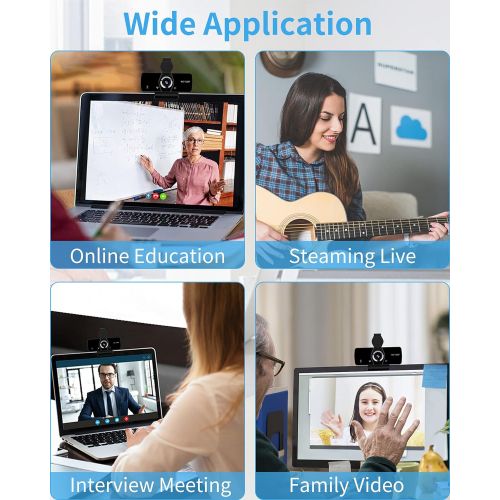  GUZIAVA Webcam with Microphone,Steaming Web Camera 1080p HD USB Computer Cameras for Steaming/Recording/Gaming/Conferenceing/Calling/Teaching,Laptop/Desktop Mac