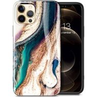 [아마존베스트]GVIEWIN Aurora Lite Series Case Compatible with iPhone 12 Pro 6.1” 2020/Compatible with iPhone 12 6.1” 2020, Ultra Slim Thin Glossy Soft Marble TPU Shockproof Scratch-Proof Phone C