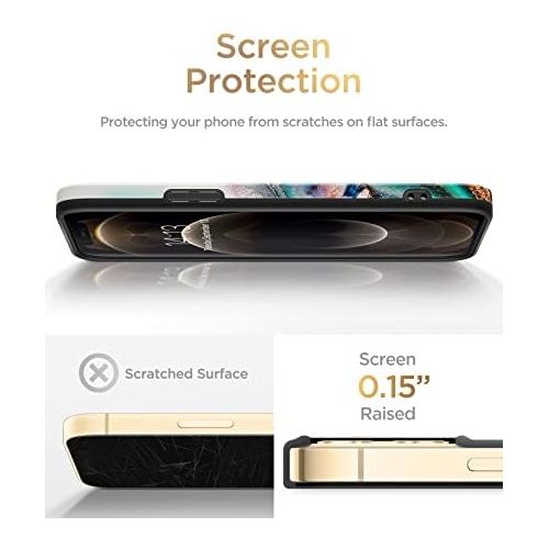  [아마존베스트]GVIEWIN Aurora Lite Series Case Compatible with iPhone 12 Pro 6.1” 2020/Compatible with iPhone 12 6.1” 2020, Ultra Slim Thin Glossy Soft Marble TPU Shockproof Scratch-Proof Phone C