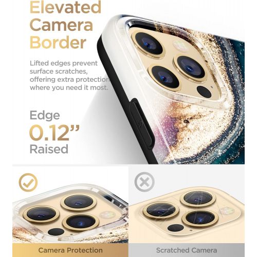  [아마존베스트]GVIEWIN Aurora Lite Series Case Compatible with iPhone 12 Pro 6.1” 2020/Compatible with iPhone 12 6.1” 2020, Ultra Slim Thin Glossy Soft Marble TPU Shockproof Scratch-Proof Phone C