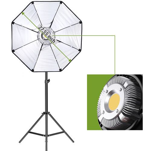  GVM P80S LED 4-Light Kit with Umbrellas, Softboxes, and Backdrops