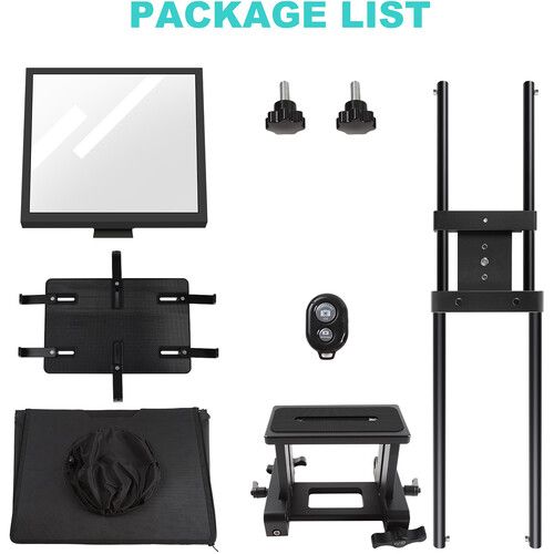  GVM Teleprompter for Tablets and Smartphones with Bluetooth Remote and App