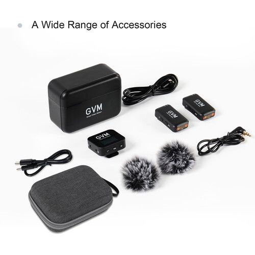  GVM GVM-MIC LM2 2-Person Wireless Microphone System for Cameras and Smartphones (2.4 GHz)