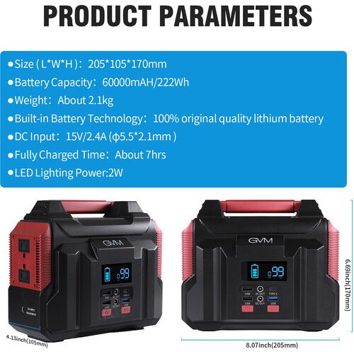  GVM H300W Portable Power Station