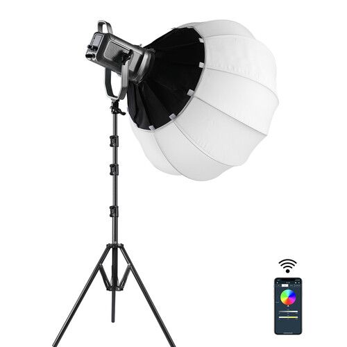  GVM PR150R RGB/Bi-Color LED Video Light Kit with Lantern Softbox