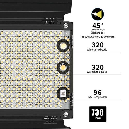  GVM 1000D RGB LED Light Panel (3-Light Kit)