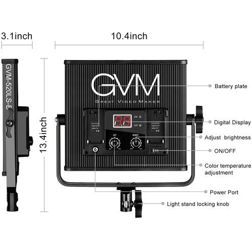  GVM 520LS-B Bi-Color LED 2-Panel Kit