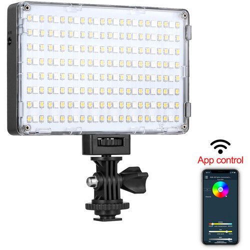  GVM RGB-10S LED On-Camera RGB LED Video Light with Wi-Fi Control