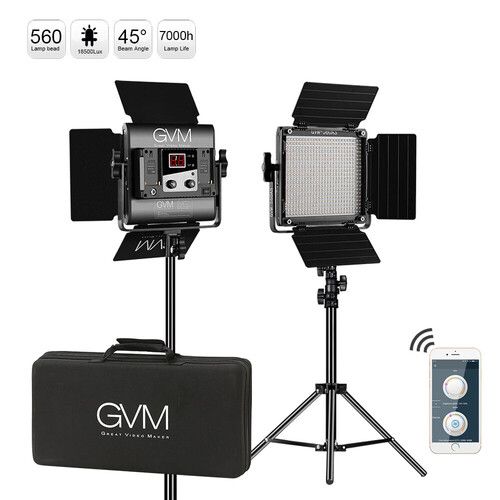  GVM 560AS Bi-Color LED Light Panel (2-Light Kit)