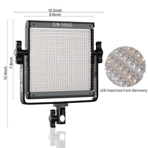  GVM 560AS Bi-Color LED Light Panel (2-Light Kit)