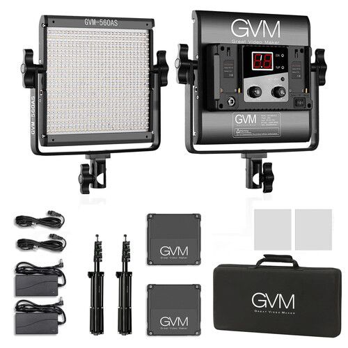  GVM 560AS Bi-Color LED Light Panel (2-Light Kit)