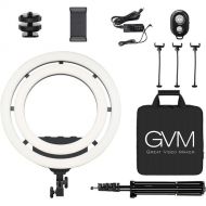GVM RGB LED Soft Double Ring Light Kit (18