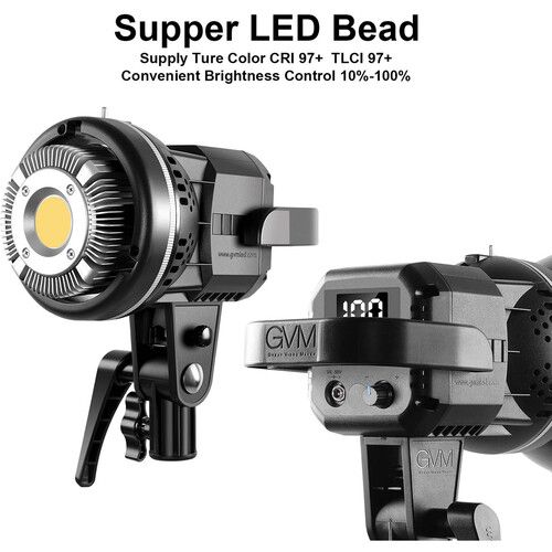  GVM LED Video Soft Light (Daylight-Balanced) LS-p80s LED 2-Light Kit with Filters