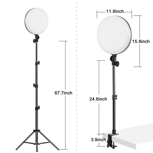  GVM LED Bi-Color Soft Video Light Panel Kit with Two Stands