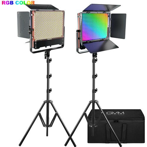  GVM 50SM Double-Sided Bi-Color & RGB LED Light Panel (2-Light Kit)