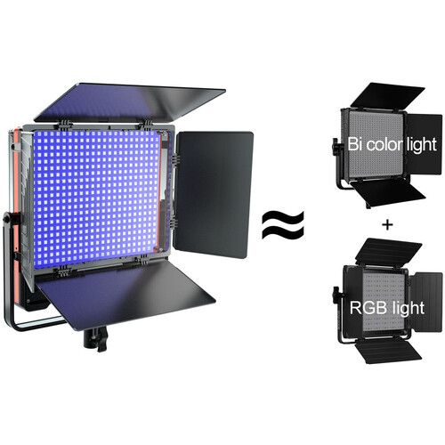  GVM 50SM Double-Sided Bi-Color & RGB LED Light Panel (2-Light Kit)