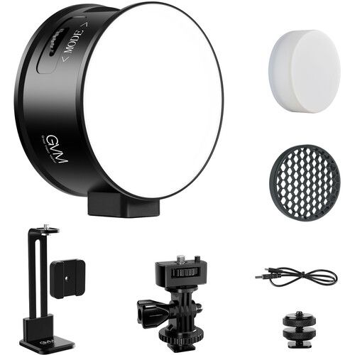  GVM 7SM Double-Sided Mini On-Camera Bicolor & RGB LED Video Light