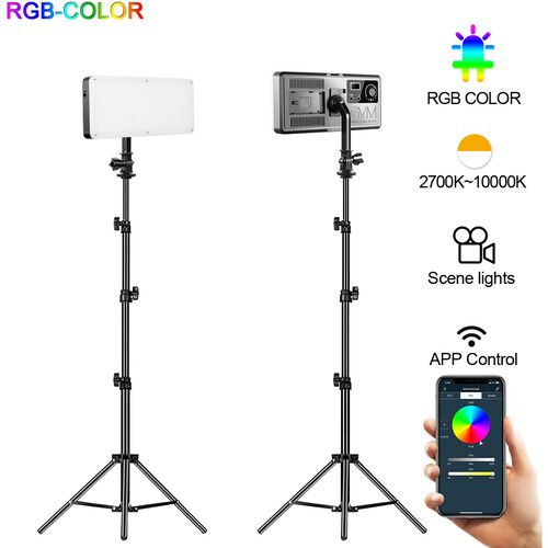  GVM RGB20W RGB On-Camera LED Light (2-Light Kit)