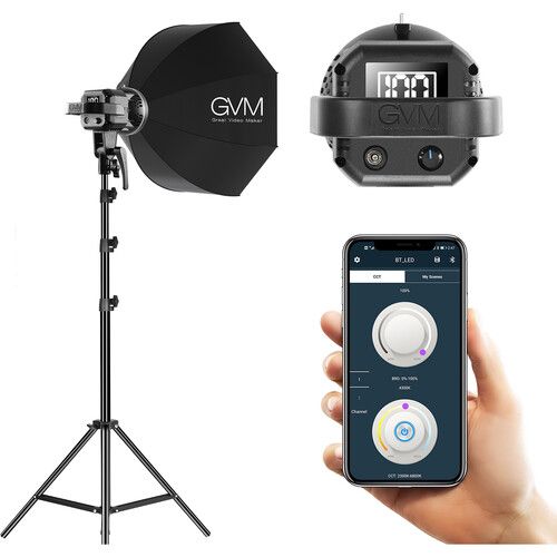  GVM LED Video Soft Light (Daylight-Balanced) LS-p80s LED 1-Light Kit with Softbox