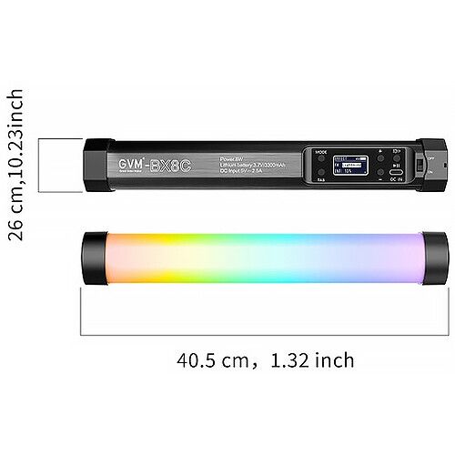  GVM BX8C RGB LED Tube Light (15.9