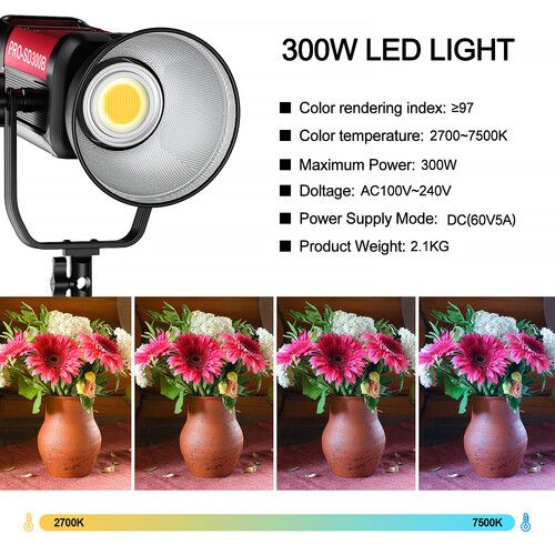  GVM Pro SD300C RGB LED Monolight (300W)