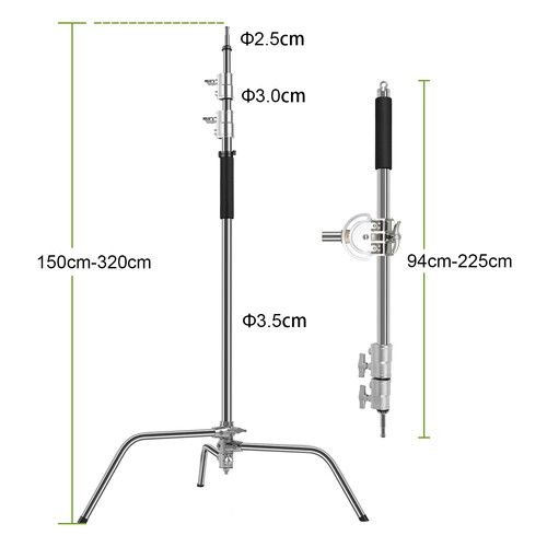 GVM C360 Turtle Base C-Stand and Cross Arm Boom Kit (10.5')