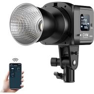 GVM 80W Video Light, Continuous Lighting for Photography with Bowens Mount, 5600K, 44100Lux/0.5m Studio Light with APP, CRI 97+ 8 Scene Lights Support AC Adapter & NP Battery