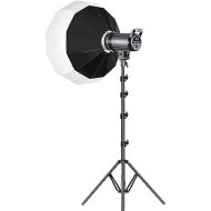 Bi-Color LED Video Light, GVM 100W Photography Lighting with Bowens Mount, APP Control System, Lantern Softbox Video Lighting Kit for YouTube Outdoor Studio, Dimmable 3200K-5600K, CRI 97+