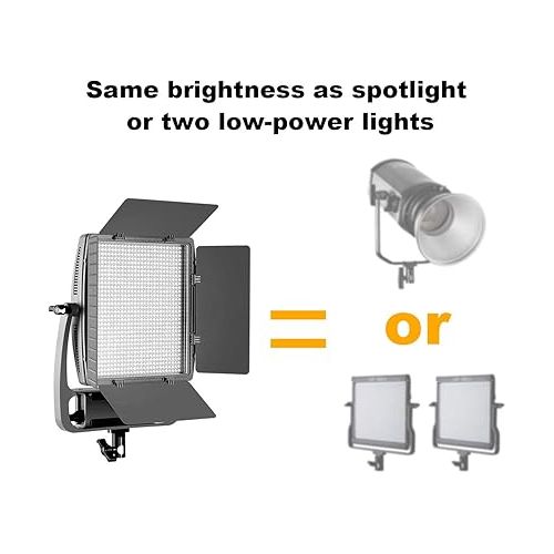  GVM Dimmable Bi-Color 900D LED Video Light and Stand Lighting Kit, with APP Intelligent Control System/CRI97 Dimmable 3200-5600K fo YouTube Studio Photography/Outdoor Video Shooting Lighting (1 Packs)