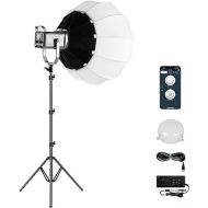 GVM 150W Video Light Kit, 2700K-7500K Continuous Lighting for Photography with Lantern Softbox&Stand, Bi-Color Studio Light Kit with Bluetooth Control, CRI 97+ 8 Scene Lights for Live Streaming White