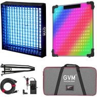 GVM 200W Flexible Led Panel Light Mat with Bluetooth Control, RGB Video Light with Softbox, 2000K-10000K Foldable Photography Light, 16 Kinds Lighting Scene, 1400pcs Led Beads, 23.62 * 23.62 inch