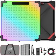 GVM 200W Flexible Led Panel Light Mat with Bluetooth Control, RGB Video Light with Softbox, 2000K-10000K Foldable Photography Light, 16 Kinds Lighting Scene, 1400pcs Led Beads, 23.62 * 23.62 inch