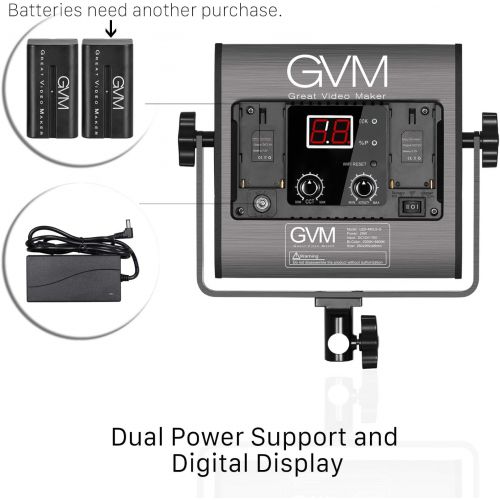  [아마존 핫딜] [아마존핫딜]GVM Great Video Maker GVM 3 Pack LED Video Lighting Kits with APP Control, Bi-Color Variable 2300K~6800K with Digital Display Brightness of 10~100% for Video Photography, CRI97+ TLCI97 Led Video Light P