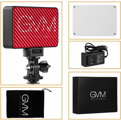  [아마존 핫딜] GVM Great Video Maker GVM LED on Camera Video Light with Bi-Color 3200K-5600K CRI97 + on Camera for Photo Studio Video, Canon, Nikon, Sony and Other DSLR for Photography