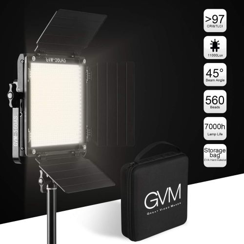  [아마존 핫딜] GVM Great Video Maker GVM 560 LED Video Light, Dimmable Bi-Color, 3 Packs Photography Lighting with APP Intelligent Control System, Lighting for YouTube Studio Outdoor, Video Lighting Kit, 2300K-6800K,