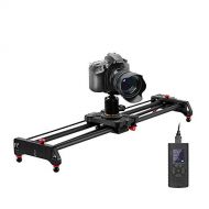 GVM Great Video Maker GVM Motorized Camera Slider, 31 Carbon Fiber Dolly Rail Camera Slider with Time-Lapse Photography, Tracking Shooting and 120 Degree Panoramic Shooting for Most Cameras, with Remote