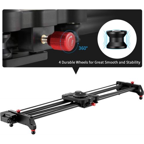  GVM Great Video Maker GVM Motorized Camera Slider, 31 Carbon Fiber Dolly Rail Camera Slider with Time-Lapse Photography, Tracking Shooting and 120 Degree Panoramic Shooting for Most Cameras, with Remote