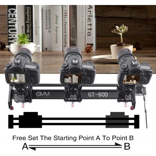  GVM Great Video Maker Motorized Camera Slider Video Rail Track Dolly with Controller Video Shooting Time-Lapse Aluminum Alloy Video Slider for Interview Film Photography