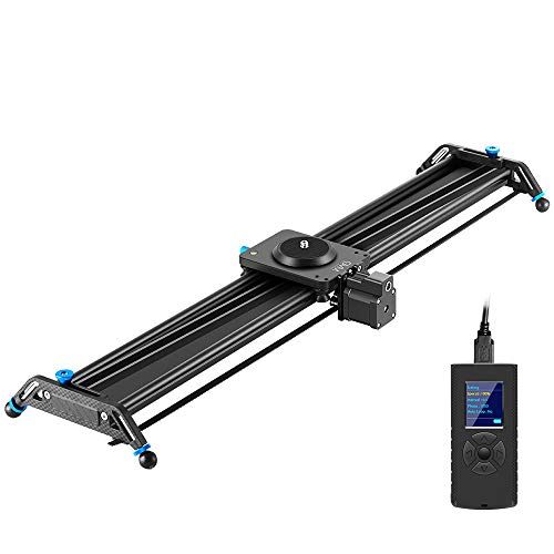  GVM Great Video Maker GVM Motorized Camera Slider, 31 Aluminum Alloy Track Dolly Rail Camera Slider with Tracking Shooting, 120 Degree Panoramic Shooting and Time-Lapse Photography for Most DSLR Cameras