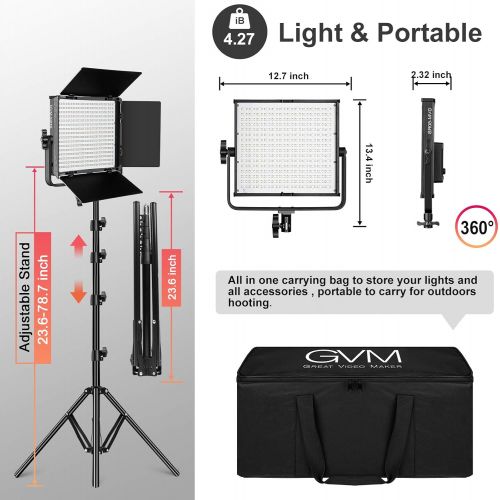  [아마존베스트]GVM Great Video Maker GVM RGB Video Lights with APP Control, 50W Full Color Studio Video Lighting Kit, Led Video Lights for YouTube Photography Lighting, 3 Packs Led Light Panel, Aluminum Alloy Shell, 3