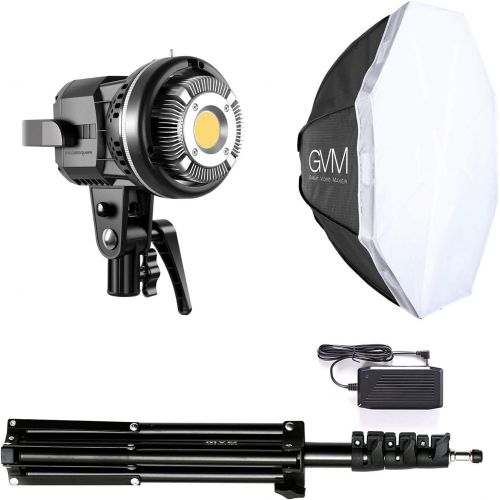  [아마존베스트]GVM Great Video Maker GVM 80W LED Video Light, Photography Studio Lighting Kit, Softbox Lighting Kit with Bowens Mount, Tripod Stand, 22 inches Softbox, CRI97+ 5600K Continuous Output Lighting for YouTu