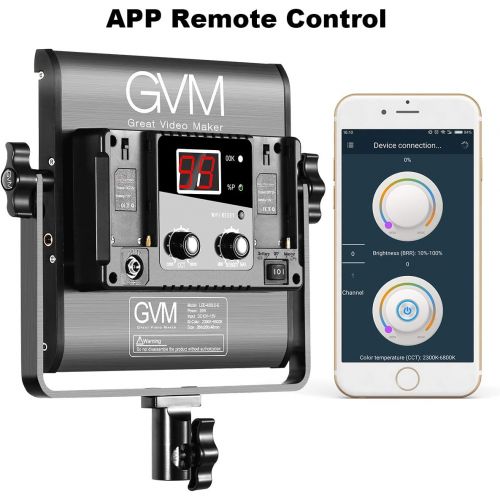  [아마존베스트]GVM Great Video Maker GVM 3 Pack LED Video Lighting Kits with APP Control, Bi-Color Variable 2300K~6800K with Digital Display Brightness of 10~100% for Video Photography, CRI97+ TLCI97 Led Video Light P