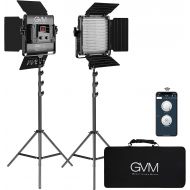 [아마존베스트]GVM Great Video Maker GVM 2 Pack LED Video Lighting Kits with APP Control, Bi-Color Variable 2300K~6800K with Digital Display Brightness of 10~100% for Video Photography, CRI97+ TLCI97 Led Video Light P