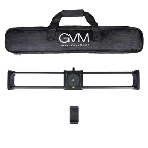  GVM Great Video Maker GVM Camera Mini Portable Track Dolly Slider for Photographing and Shooting Photographic Lighting, Black (FL-60)