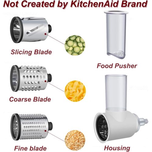  Slicer Shredder Attachment for KitchenAid Stand Mixers, Vegetable Slicer Attachment for Kitchenaid, Cheese Grater Attachment for KitchenAid by Gvode