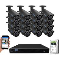 GW Security 16 Channel 4K 8MP Network NVR HD 5MP IP Security Camera System with 16 x 1920P Outdoor 2.8-12 mm 4X Optical Motorized Zoom PoE Bullet Cameras and Pre-installed 4TB HDD