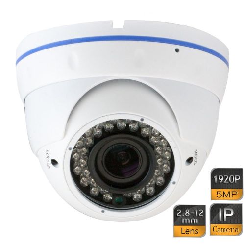  GW Security Inc GW Security VD5489IP H.265 POE IP Security HD IP 5MP (1920P1080P) Dome Camera White (GW5088IP)