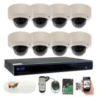 GW Security Inc GW Security 32 Channel 5 Megapixel 5 in 1 DVR + 24 x HD-TVI 5MP 1920P Vari-Focal Zoom OutdoorIndoor CCTV Dome Security Camera System with Pre-Installed 8TB Hard Drive