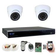 GW Security Inc GW Security VDW8CH6C37HD 8 Channel DVR with 1200TVL Weatherproof CCTV Surveillance Security Camera System